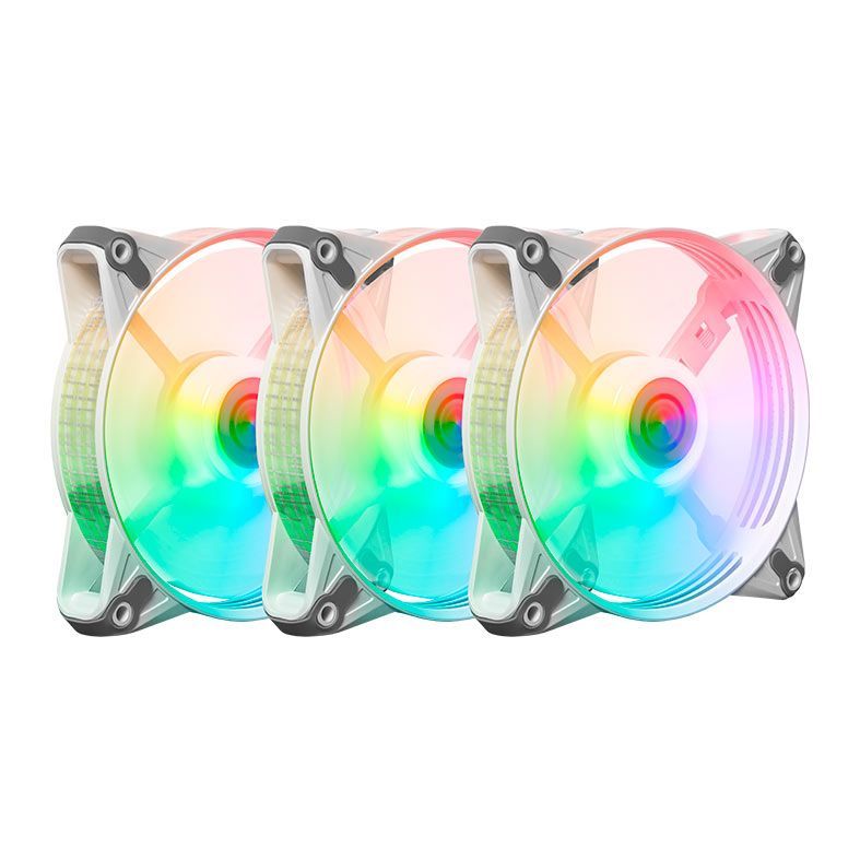 Kit com 3 Coolers TGT Humber, ARGB 120mm TGT-HR3-WH01