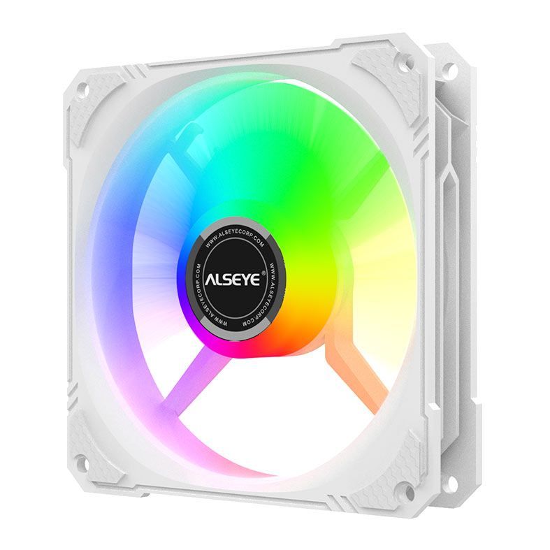 Cooler para Gabinete Alseye TF120 Rainbow, 120mm, Branco, TF120-WHITE