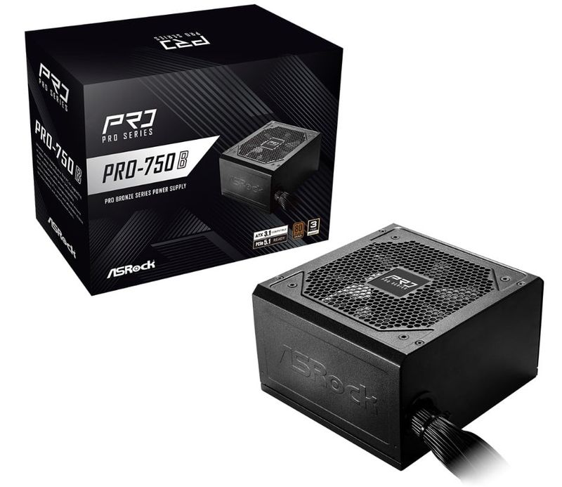 Fonte Asrock Pro 750w 80 Plus Bronze - PRO-750B