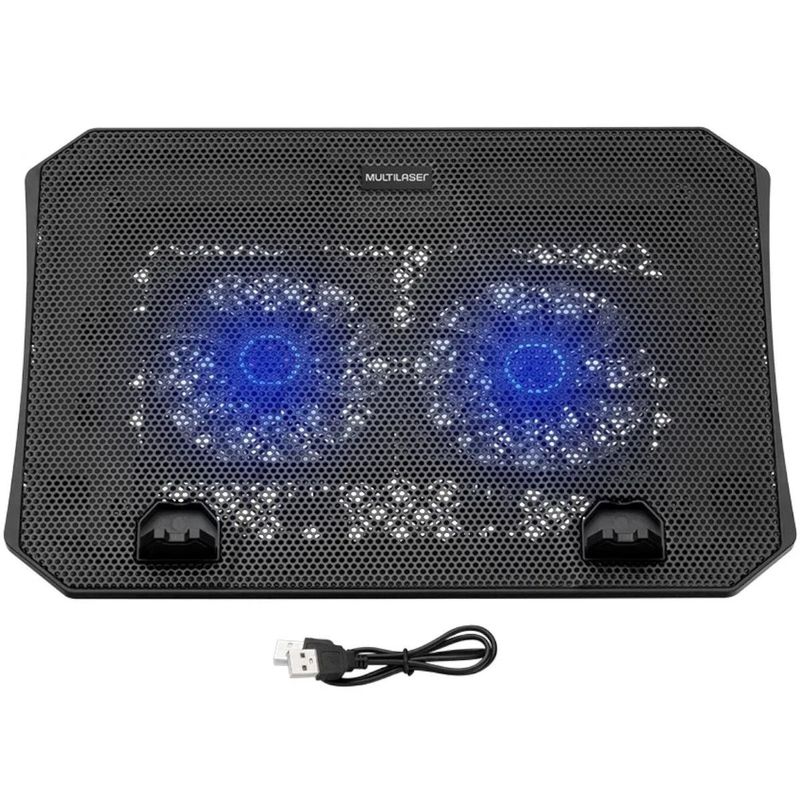 Suporte para Notebook Multilaser com 2 Fans e 4 Níveis de Altura - AC392