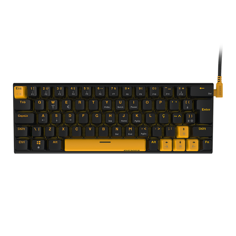 Teclado Gamer Mecânico PCYES Kuromori Voyager Edition 60%, Switch Red, KMVY60RD