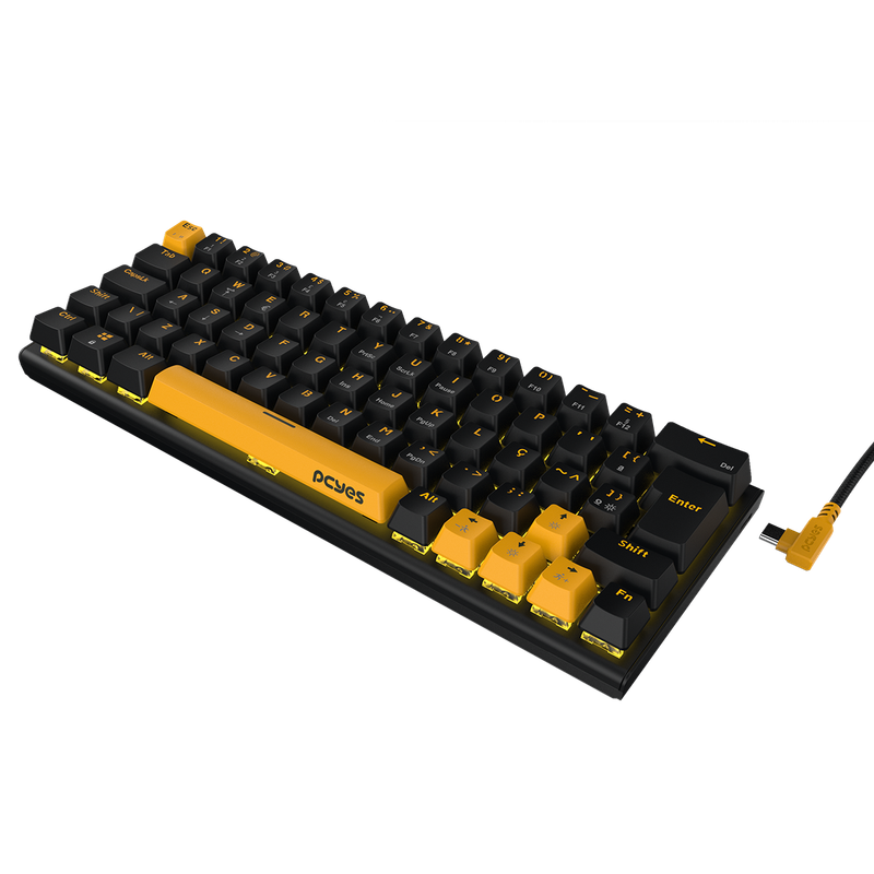 Teclado Gamer Mecânico PCYES Kuromori Voyager Edition 60%, Switch Red, KMVY60RD