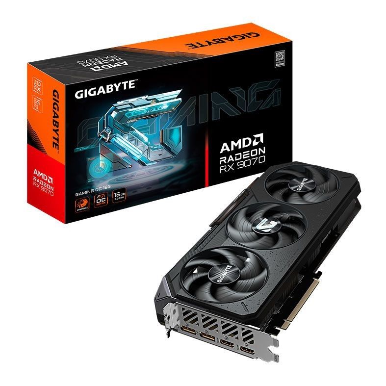 Placa de Vídeo Radeon Gigabyte RX 9070 Gaming OC 16GB, GDDR6, GV-R9070GAMING OC-16GD