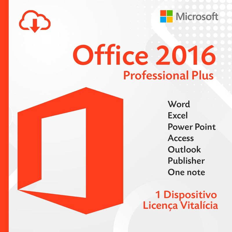 Licença Microsoft Office Professional Plus 2016 FPP 79P-05552