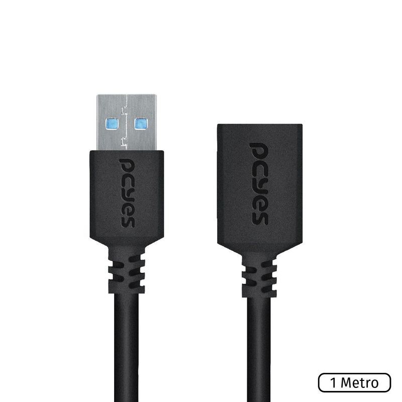 Cabo Extensor USB 3.0 Macho para USB 3.0 Fêmea 1m