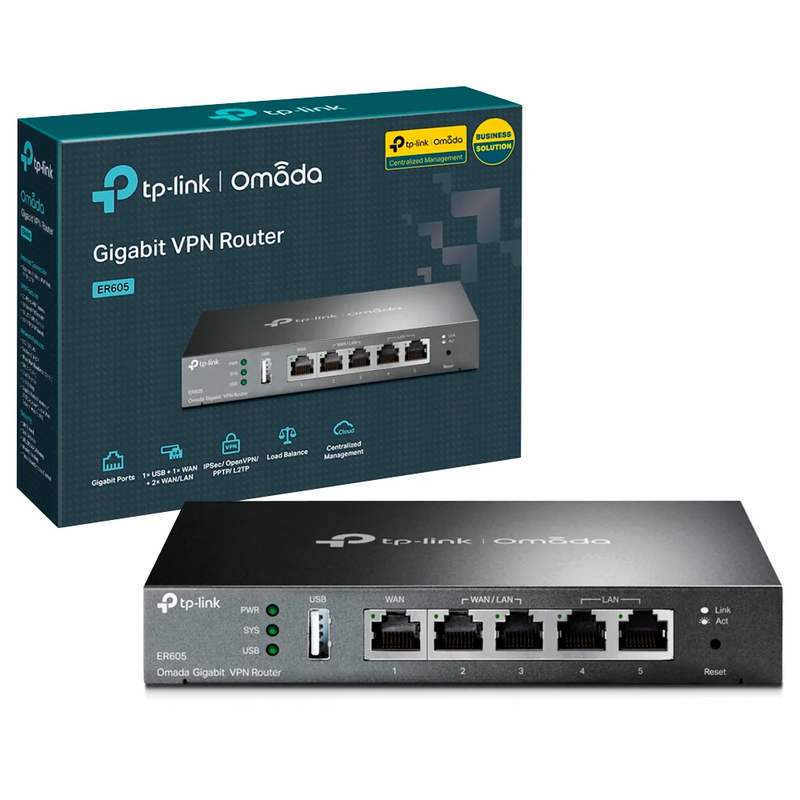Roteador TP-Link Omada ER605 VPN Gigabit Multi-Wan