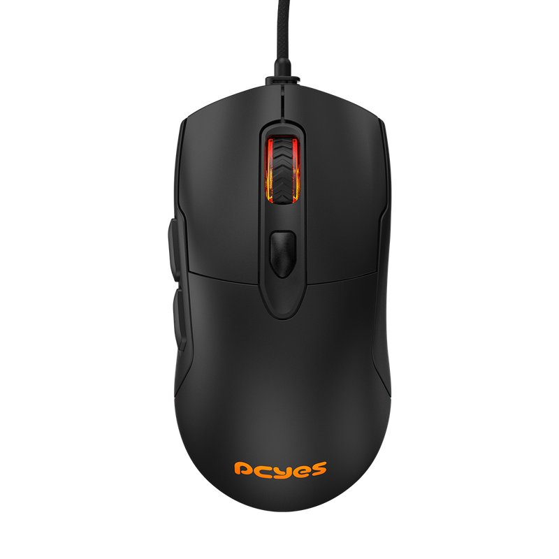 Mouse Gamer PCYES Malus Black Vulcan, 12400DPI, RGB, 6 Botões, PMGMBV
