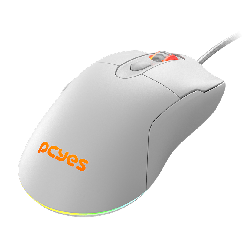Mouse Gamer PCYES Malus White Ghost, 12400DPI, RGB, 6 Botões, PMGMWG