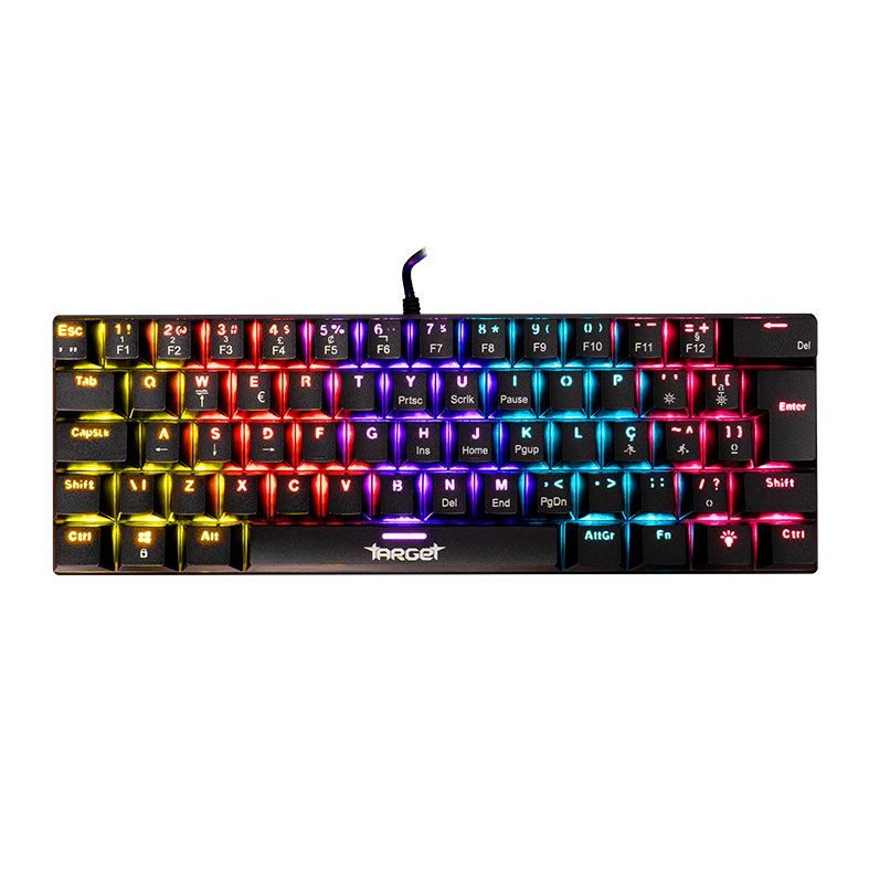 Teclado Mecanico TGT Sherman V3 C1, Rainbow, Switch Marrom, Preto, TGT-SHRC-BR01
