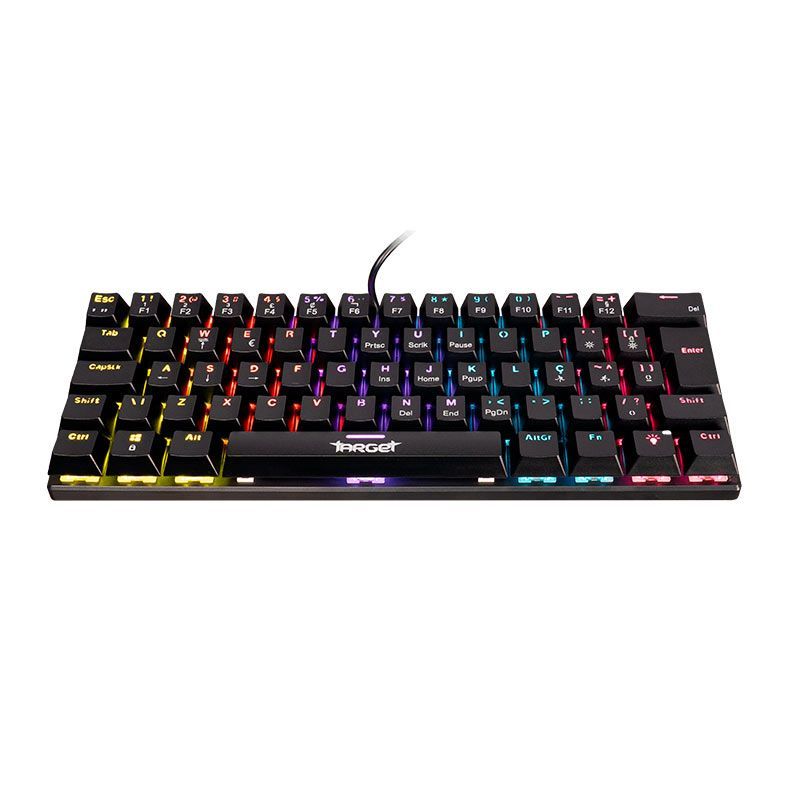 Teclado Mecanico TGT Sherman V3 C1, Rainbow, Switch Marrom, Preto, TGT-SHRC-BR01