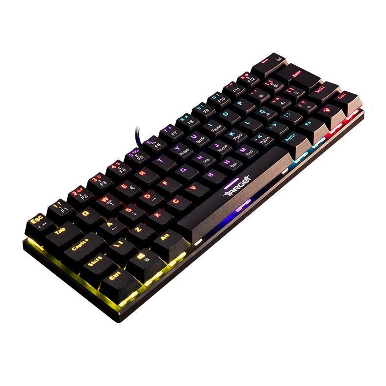 Teclado Mecanico TGT Sherman V3 C1, Rainbow, Switch Marrom, Preto, TGT-SHRC-BR01