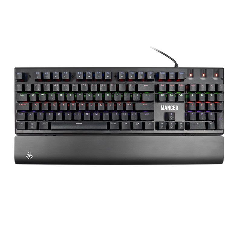 Teclado Mecanico Mancer Tharix, Rainbow, Switch Vermelho, Preto, MCR-THX-RBW01