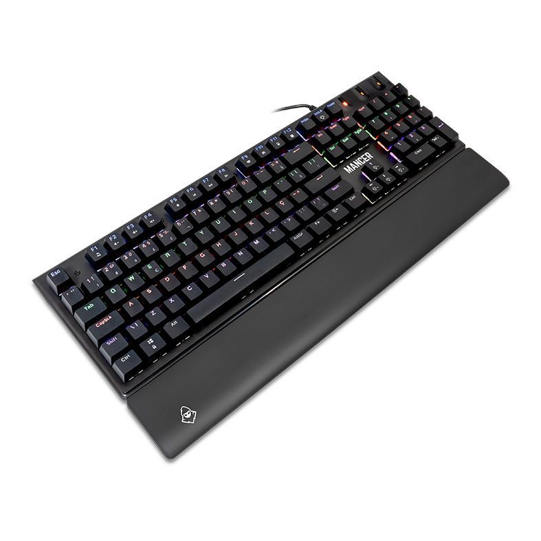 Teclado Mecanico Mancer Tharix, Rainbow, Switch Vermelho, Preto, MCR-THX-RBW01