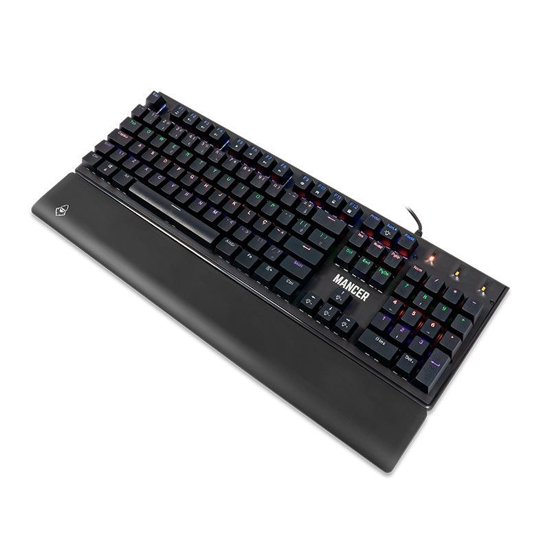 Teclado Mecanico Mancer Tharix, Rainbow, Switch Vermelho, Preto, MCR-THX-RBW01