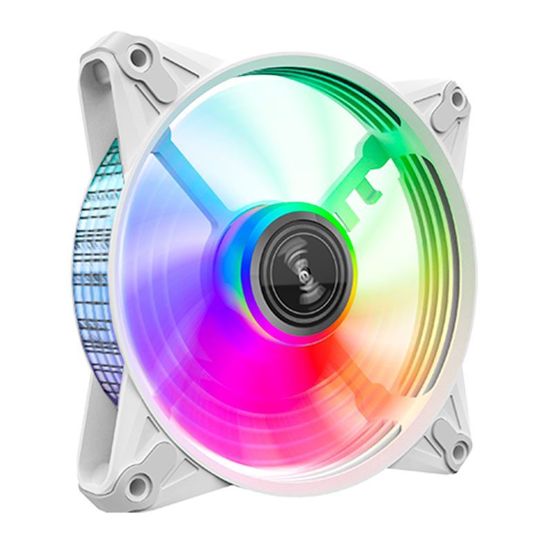 Cooler para Gabinete Alseye FB120, Rainbow, 120mm, Branco, FB120-WHITE