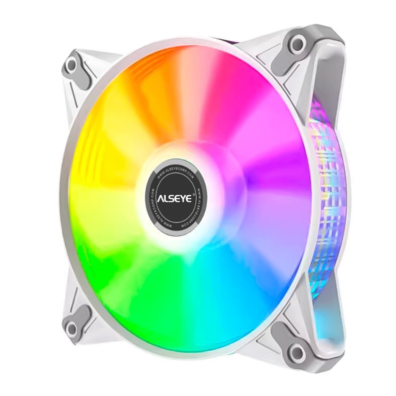 Cooler para Gabinete Alseye FB120, Rainbow, 120mm, Branco, FB120-WHITE
