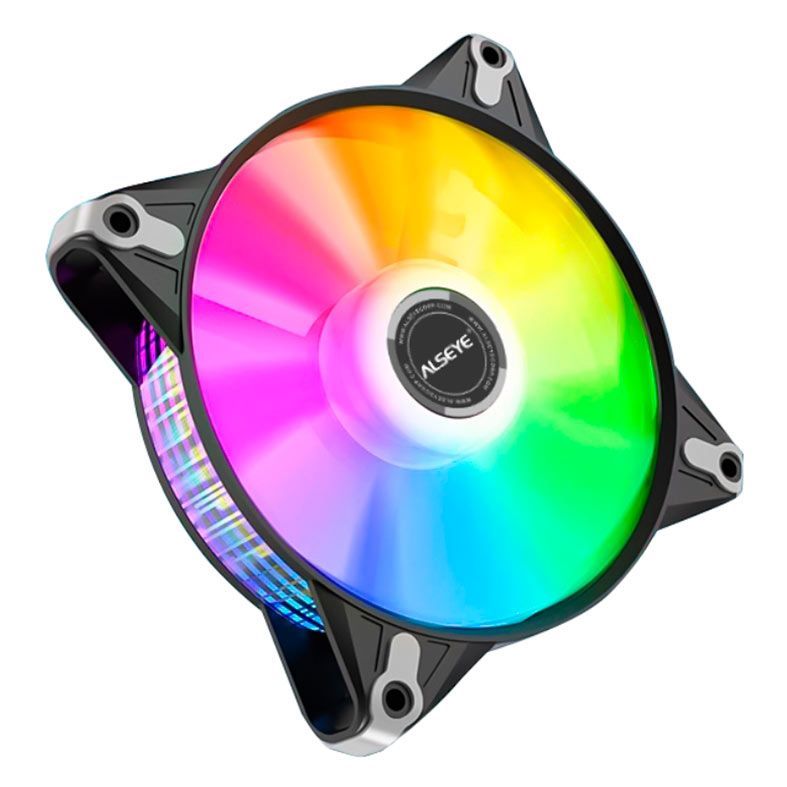 Cooler para Gabinete Alseye FB120, Rainbow, 120mm, Preto, FB120-BLACK