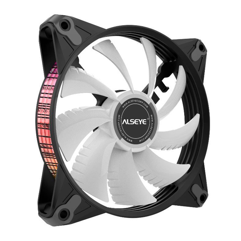 Cooler para Gabinete Alseye FB120, Rainbow, 120mm, Preto, FB120-BLACK