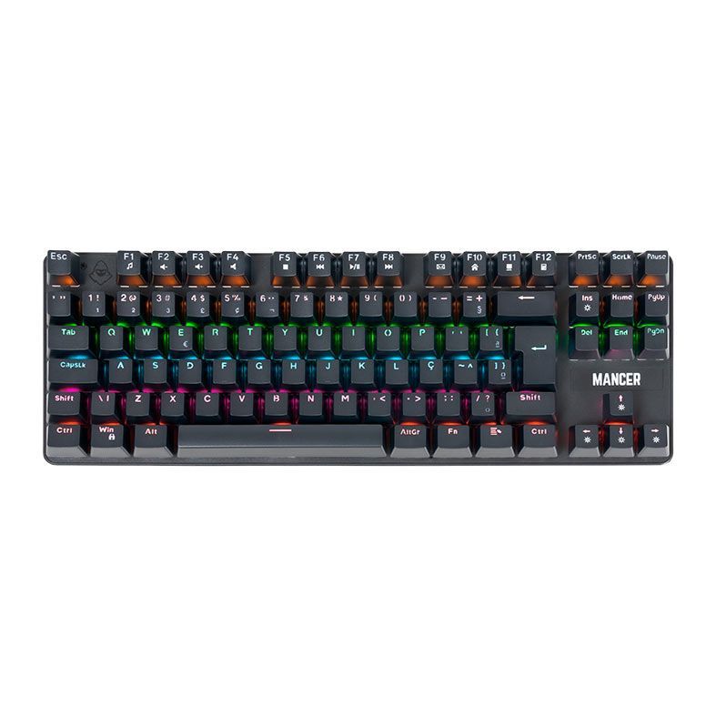 Teclado Mecânico Mancer Shade MK3, Rainbow, Switch Vermelho, Preto, MCR-SHM3-RBW01RD