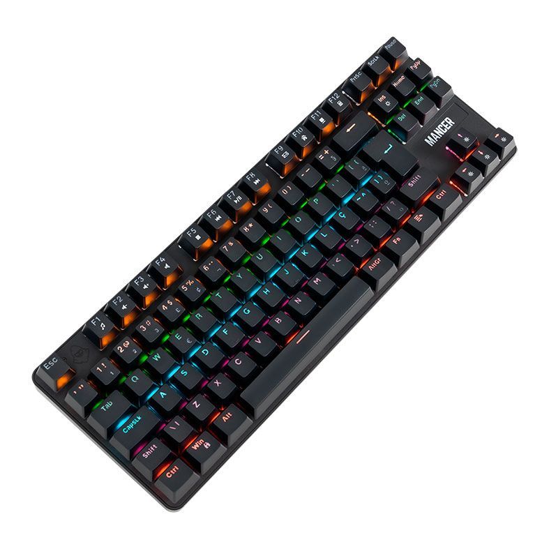 Teclado Mecânico Mancer Shade MK3, Rainbow, Switch Vermelho, Preto, MCR-SHM3-RBW01RD