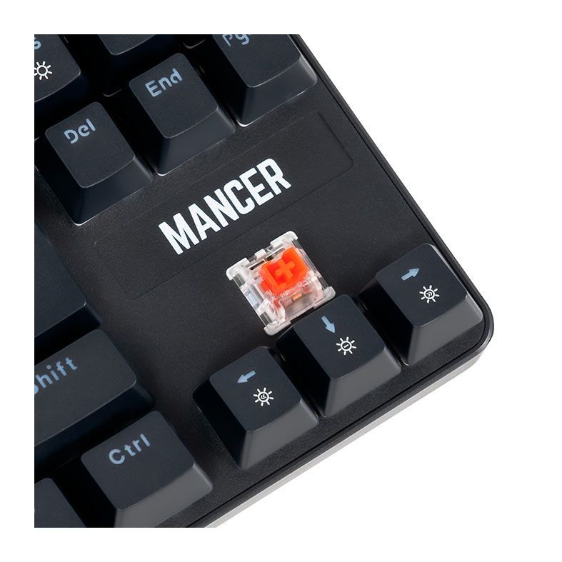 Teclado Mecânico Mancer Shade MK3, Rainbow, Switch Vermelho, Preto, MCR-SHM3-RBW01RD