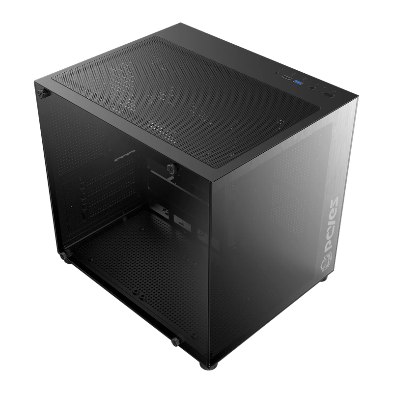 Gabinete Gamer PCYES Forcefield Mini Black Vulcan - GFFMNBV