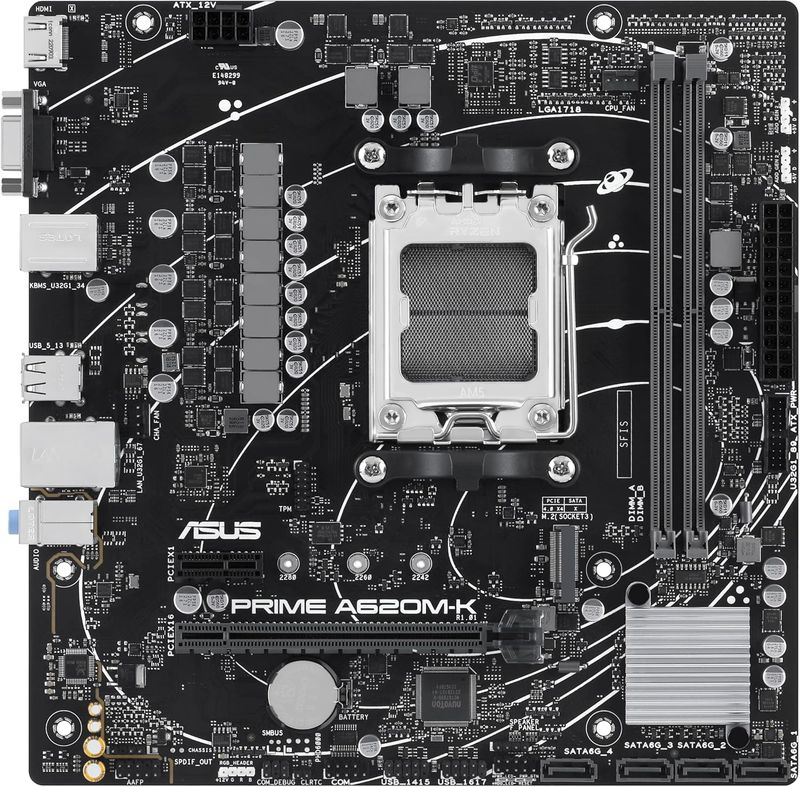 Placa Mãe Asus Prime A620M-K DDR5 AM5