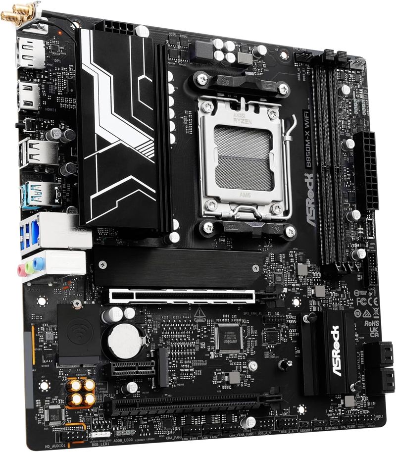 Placa Mãe Asrock B850M-X Wi-Fi R2.0 DDR5 AM5 