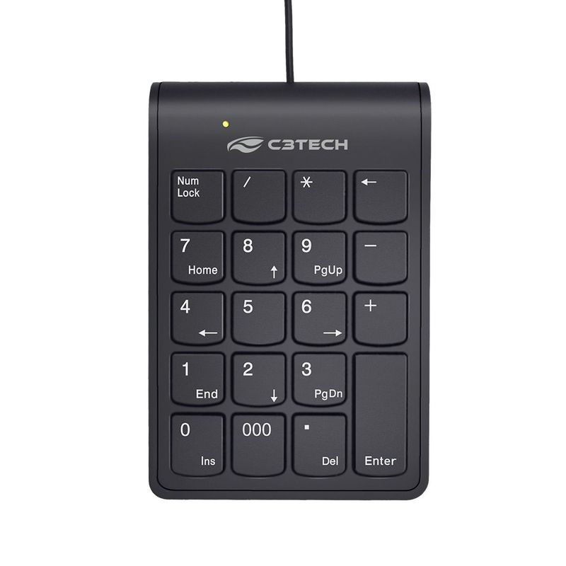 Teclado Numérico C3Tech USB KN-12BK - Preto