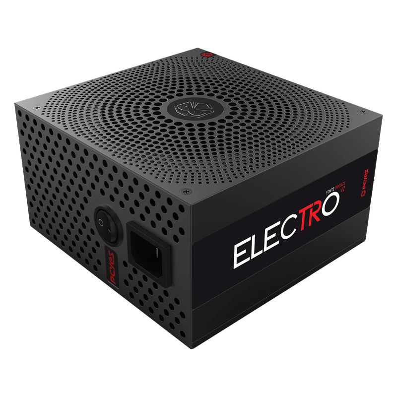 Fonte PCYES Electro V2 750W Black vulcan 80 Plus Bronze - ELECV2PTO750W
