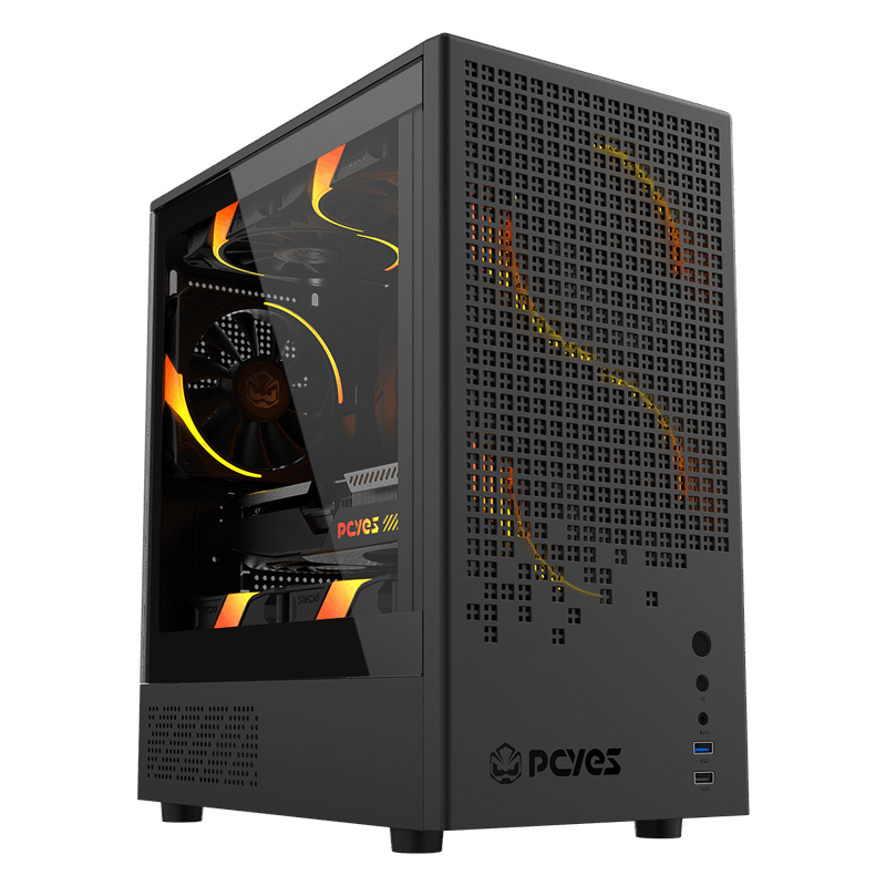 Gabinete Gamer PCYES Ozara Black Vulcan - GOZRBV