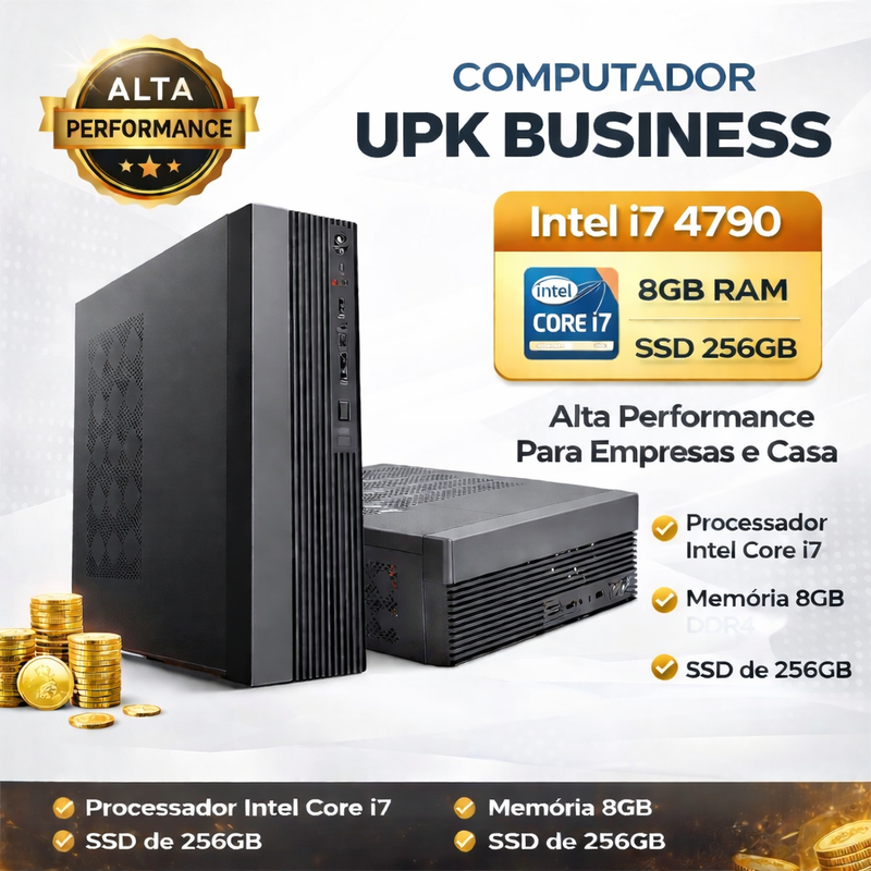 Computador UPK Business Slim INTEL i7 4790, Memoria 8GB, SSD 256GB