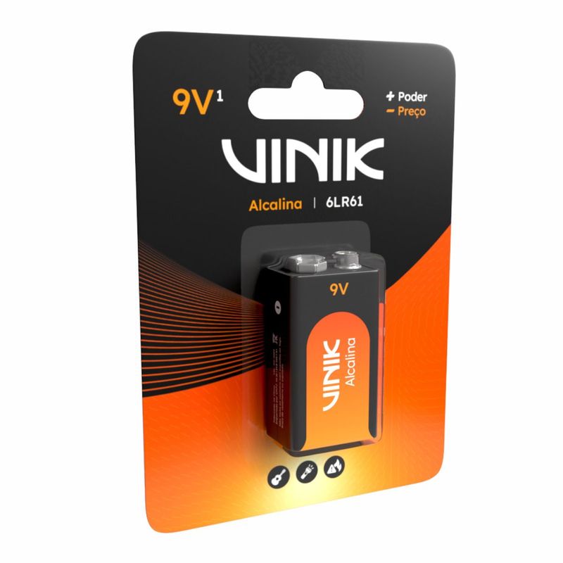 Bateria Alcalina Vinik 9V MAH - VB9VB1