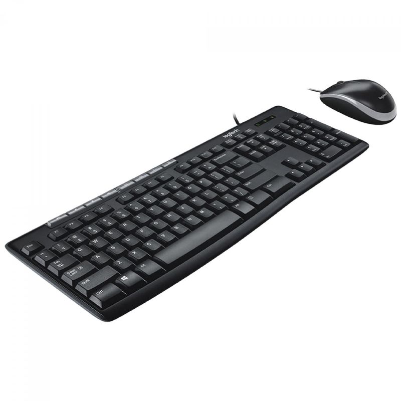 Kit Teclado e Mouse Logitech MK200 USB Preto