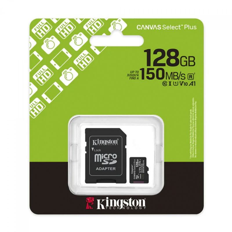 Cartão Memória KINGSTON Micro SD SDCS3/128GB 128GB Canvas Select Plus 