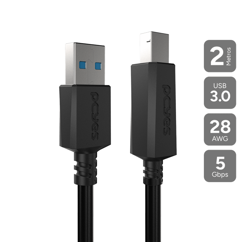 Cabo USB para Impressora A/B USB 3.0 2M