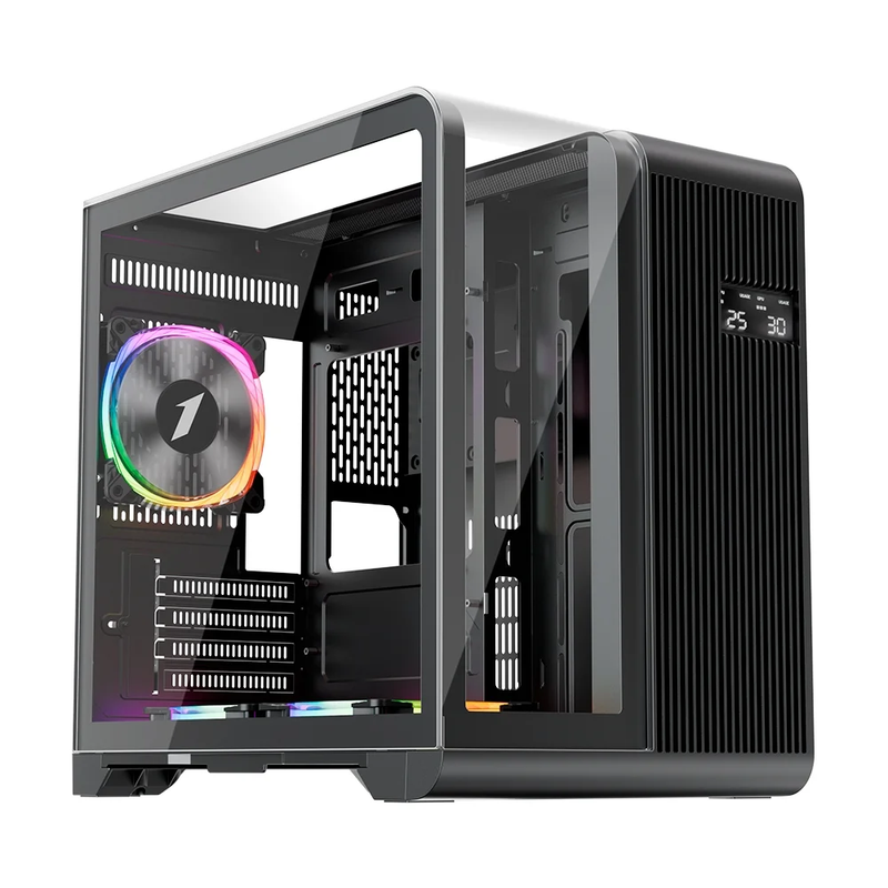 Gabinete Gamer 1STPLAYER RT5, Lateral em Vidro Temperado, Preto - RT5-BK
