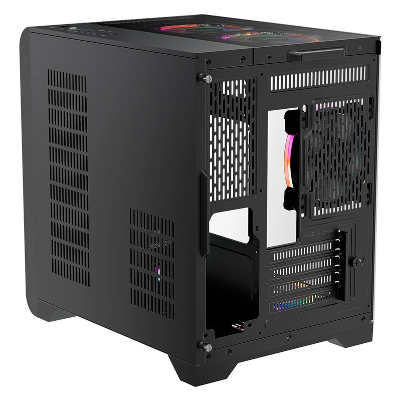 Gabinete Gamer 1STPLAYER VT5, RGB, Lateral em Vidro Temperado, 3 Fans, Preto - VT5-BK-3FS7