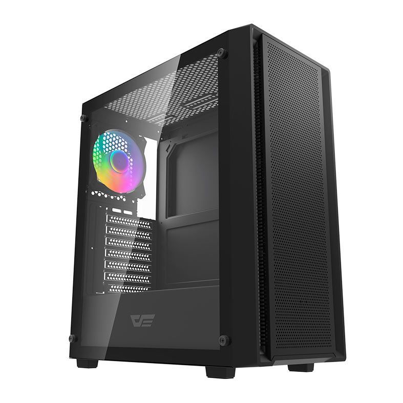 Gabinete Gamer Aigo Darkflash DK353, ARGB, Lateral de Vidro, 4 Fans, Preto, DK353-BK