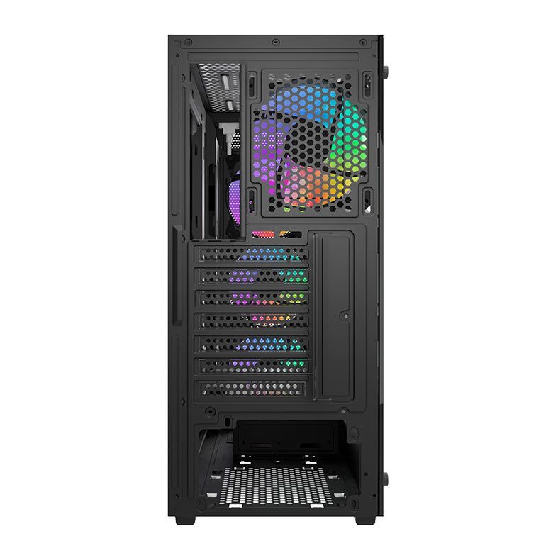 Gabinete Gamer Aigo Darkflash DK353, ARGB, Lateral de Vidro, 4 Fans, Preto, DK353-BK