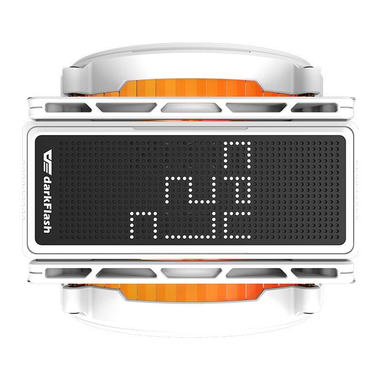 Cooler para Processador Aigo DarkFlash E400, ARGB, 2x120mm, Branco, E400-DUAL-WH