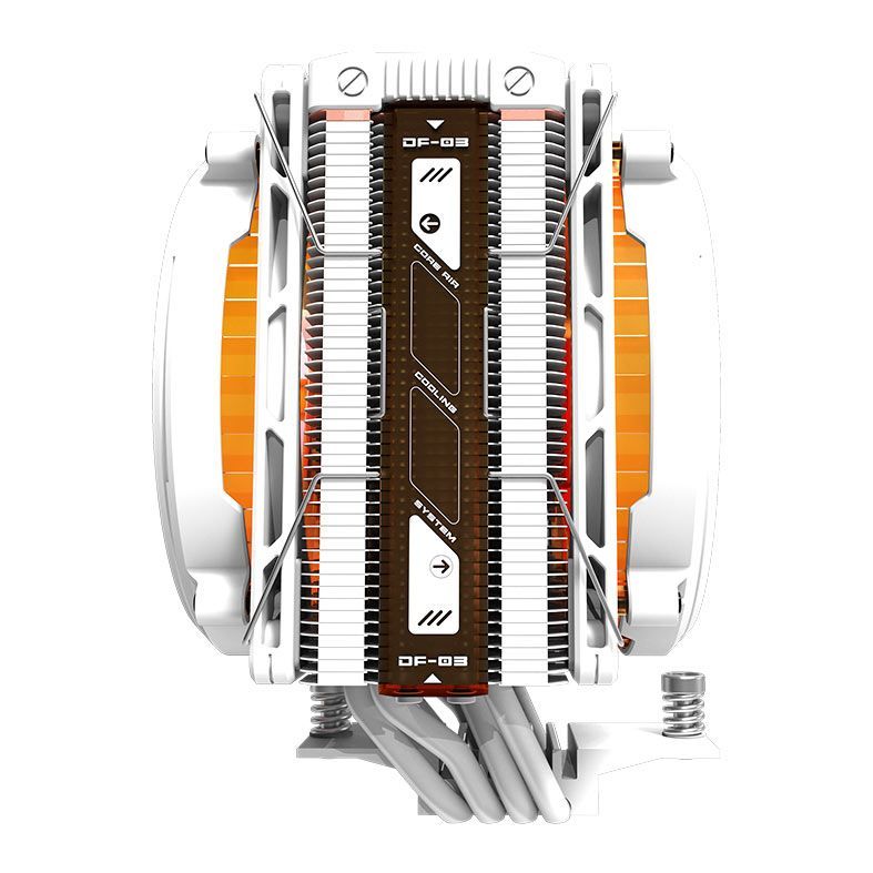 Cooler para Processador Aigo DarkFlash E400, ARGB, 2x120mm, Branco, E400-DUAL-WH
