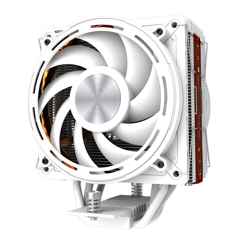 Cooler para Processador Aigo DarkFlash E400, ARGB, 2x120mm, Branco, E400-DUAL-WH