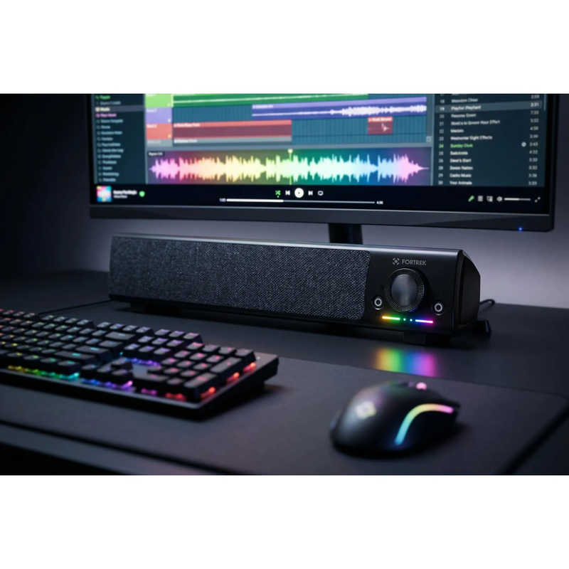 Soundbar Gamer Fortrek Sonar 7W RMS, Preto