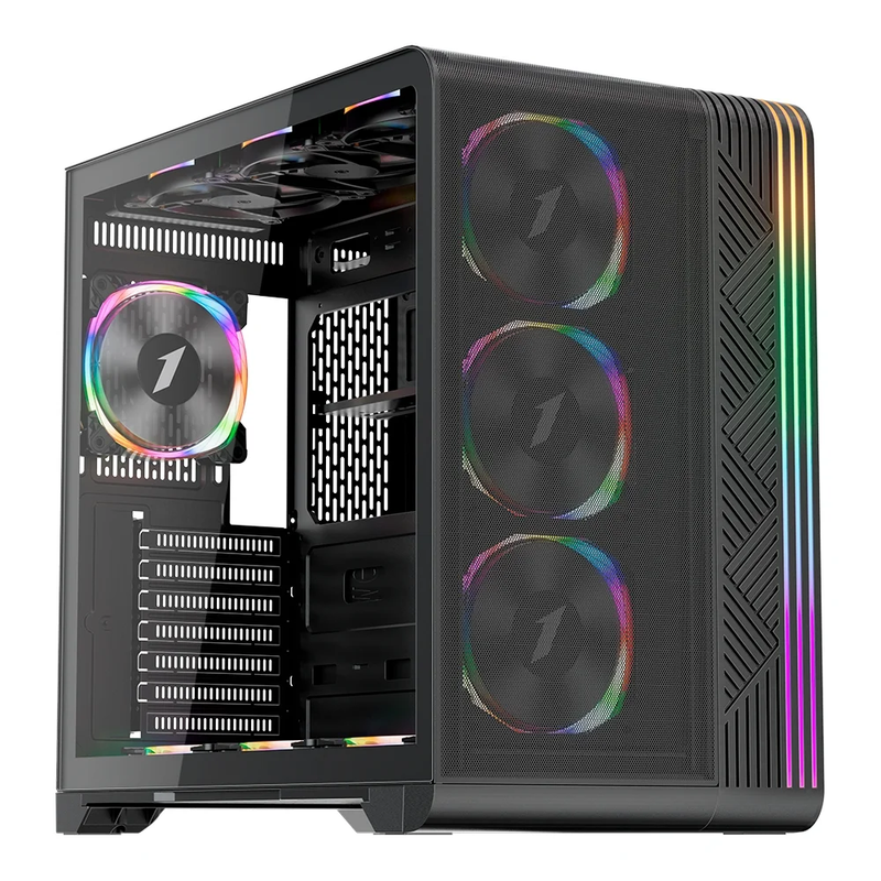 Gabinete Gamer 1STPLAYER VT7, Lateral em Vidro Temperado, Sem Fan, VT7-BK