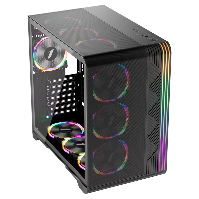 Gabinete Gamer 1STPLAYER VT7, Lateral em Vidro Temperado, Sem Fan, VT7-BK
