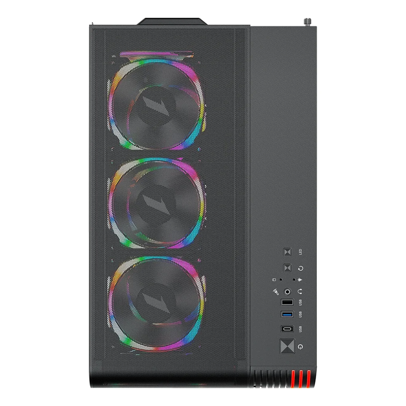 Gabinete Gamer 1STPLAYER VT7, Lateral em Vidro Temperado, Sem Fan, VT7-BK