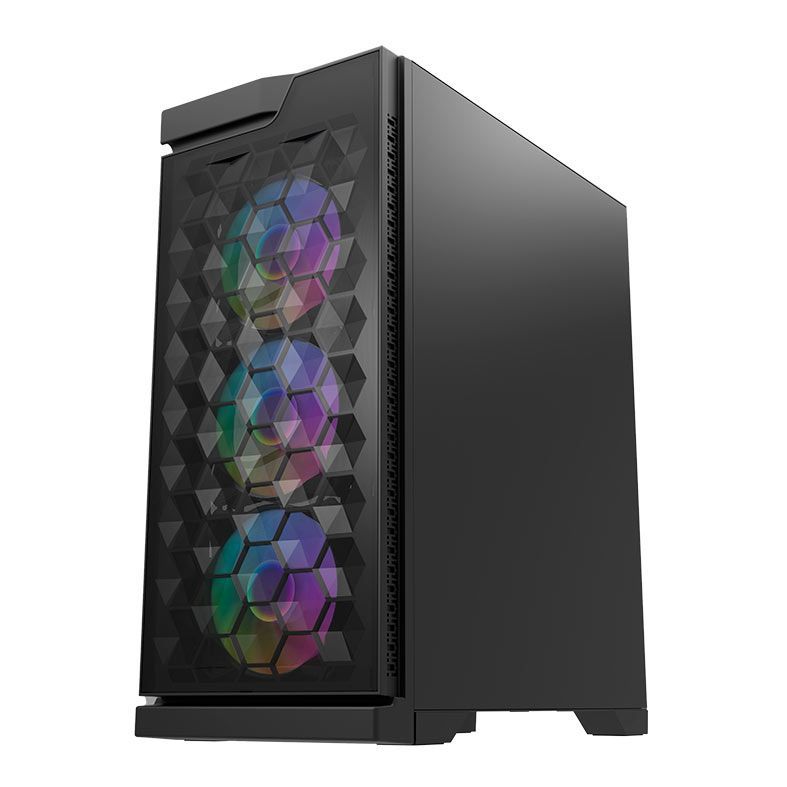 Gabinete Gamer Aigo Darkflash DK361, ARGB, Lateral de Vidro, Com 4 Fans, DK361-BK