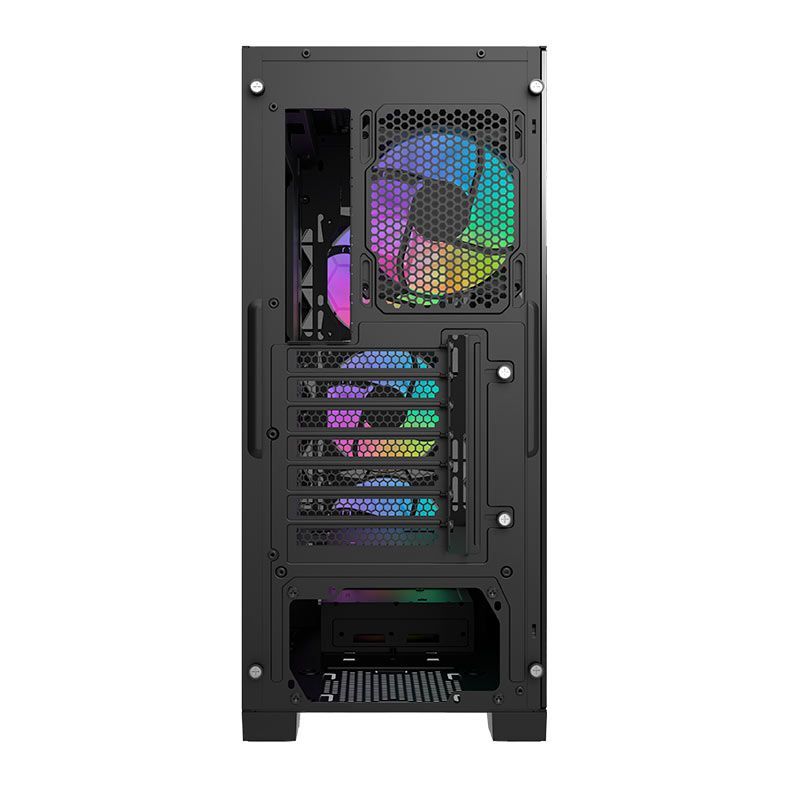 Gabinete Gamer Aigo Darkflash DK361, ARGB, Lateral de Vidro, Com 4 Fans, DK361-BK
