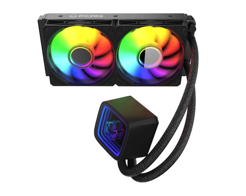 Water Cooler PCYES Tundra Black Vulcan ARGB 240MM - WCTBV240